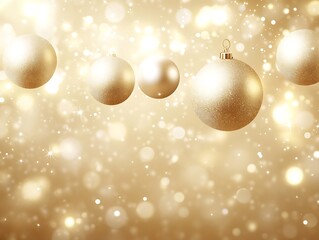 Golden festive decorations floating amongst the twinkling lights in a blur