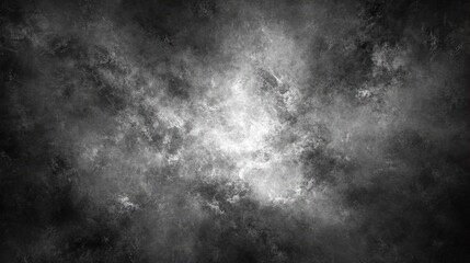 Abstract Grayscale Cosmic Texture Background with Dark and Light Grey Swirls