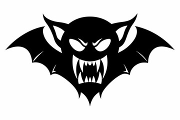 halloween vampire fang line art silhouette vector illustration