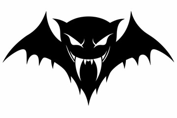 halloween vampire fang line art silhouette vector illustration