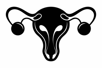 ovarie line art silhouette vector illustration