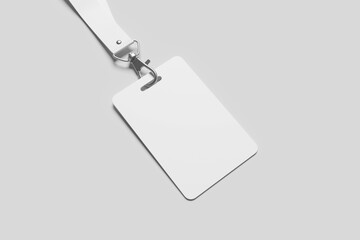 Blank ID card for mockup - 3D Illustration