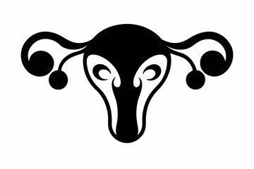 ovarie line art silhouette vector illustration