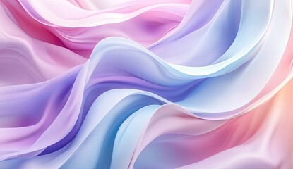 Obraz premium Abstract flowing fabric with pastel hues