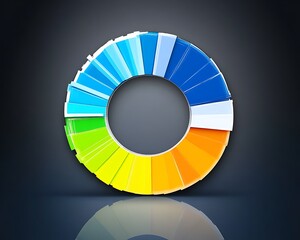 Obraz premium Colorful Circular Data Visualization.