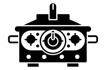 potentiometer line art silhouette vector illustration