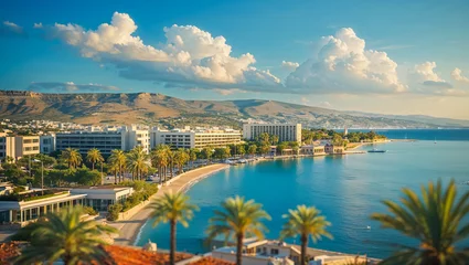 Wandcirkels Foto's panorama of stunning resort Protaras Cyprus, sunny summer day  © tanya78