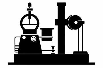 rheometer line art silhouette vector illustration