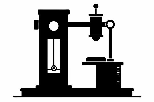 rheometer line art silhouette vector illustration