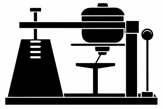 black drill press machine silhouette clip art preview