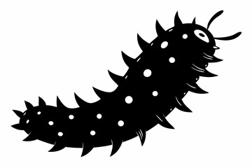 sea cucumber line art silhouette vector illustration