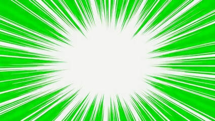 Obraz premium Bright green comic burst backdrop for creative text projects