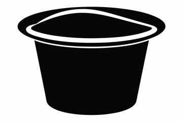 yogurt line art silhouette vector illustration