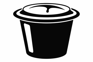 yogurt line art silhouette vector illustration