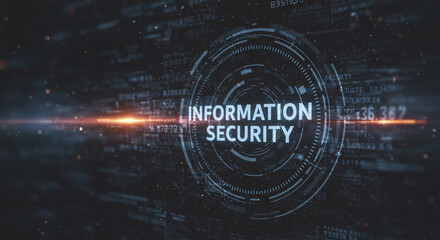 Information Security: A visually stunning representation of information security, highlighting the intricate digital world and the measures in place to safeguard vital data.