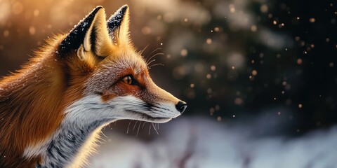 Fototapeta premium Red Fox in Snowfall