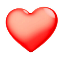 Glossy Red Heart Icon Transparant 