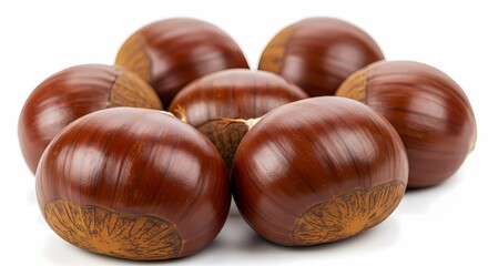 Roasted Chestnuts Closeup View