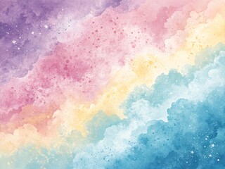 Obraz premium Abstract Watercolor Gradient Background with Pastel Colors