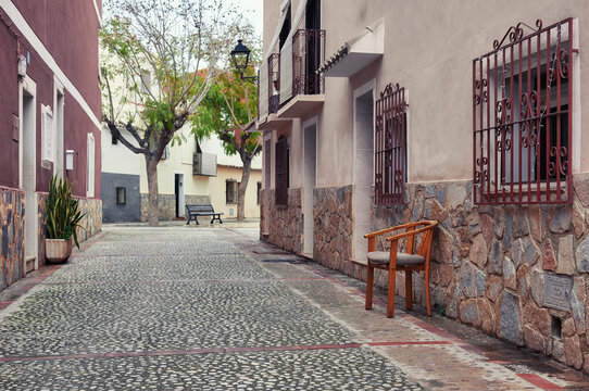 Fototapeta One of streets of an old Spanish town