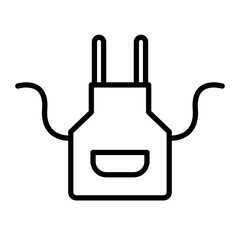 Simple design apron icon. Vector.
