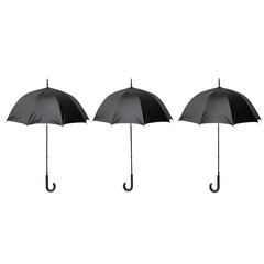 Black Umbrellas: Stock Photo