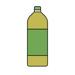 Simple green tea plastic bottle icon. Vector.