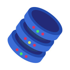 Modern data server icon. Vector.