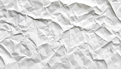 Fototapeta premium Crumpled White Paper Texture. (1)