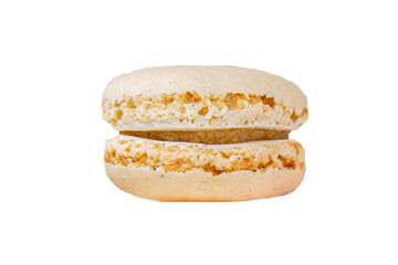 Macaroon cake sweet almond dessert gourmet food background on the table rustic food top view copy space