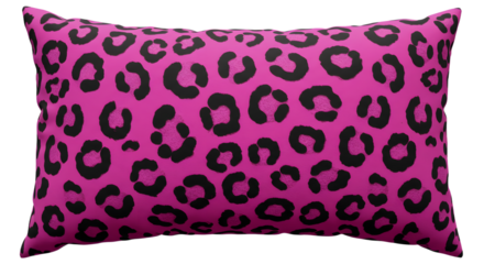 Pink Leopard Print Wide Cushion