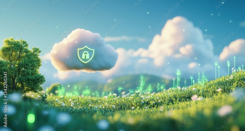 Poster cloud computing security protecting green data in a digital landscape