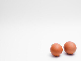 A bright and festive photo of Easter eggs on a white background. Perfect for designing cards, posters, advertising materials, and social media posts for Easter
