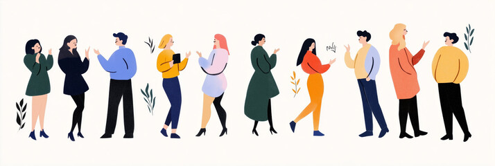 abstract watercolor people