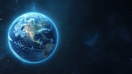 Obraz premium Earth from Space: A Celestial View of Our Planet