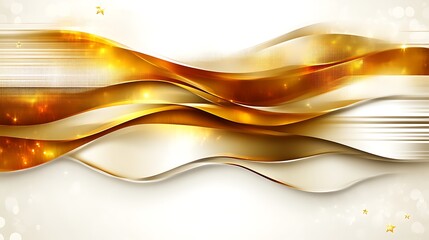 Golden Abstract Waves.