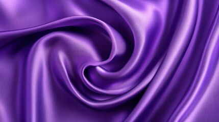 Obraz premium Purple silk fabric swirls, draped texture, studio shot, background blur, design element