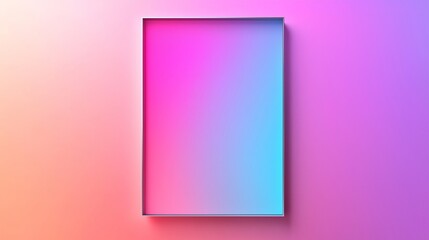 Colorful gradient poster mockup featuring sleek frame against a vibrant abstract background