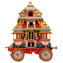 Vibrant Indian Temple Chariot