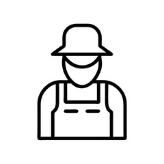 Fototapeta premium Farmer in protective wear against garden pests 