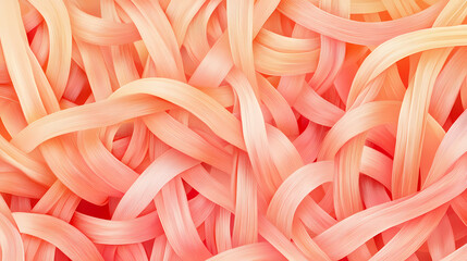 Interwoven filament patterns in soft peach and coral. Interwoven Filaments. Illustration