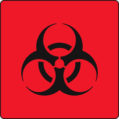 Bio hazard symbol. Quarantine sign. Quarantine zone. Dripping biohazard symbol. Biological hazard warning. Covid illustration.