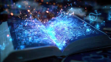 Glowing Book, Magic, Knowledge, Fantasy