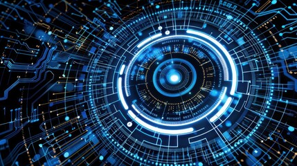 Fototapeta premium Binary flow patterns through digital information density via hash functions & mathematical algorithms show technological precision & data compression.