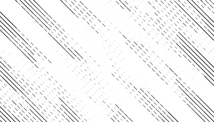 Obraz premium Black and white abstract geometric pattern with grunge effect on diagonal ways. Fully editable vector element 