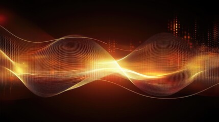 Abstract Golden Wave Cityscape Digital Backgrounds and Artworks By Unknown Artist