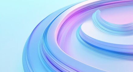 Abstract pastel swirling curves, smooth design, digital art, background, graphic design