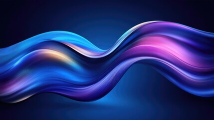 Abstract Blue Purple Wave Flowing Dynamic Motion Digital Art Background Design and Texture Illustration for Abstract Art or Graphic Design Purposes or Digital Painting or other visual projects