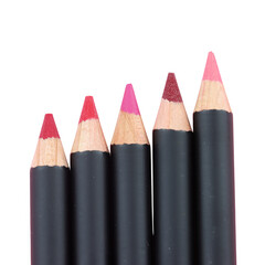 Colorful black-wood pencils isolated on transparent background