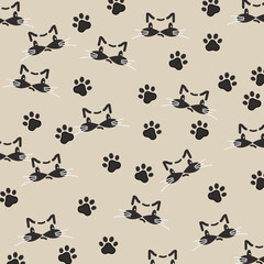 seamless pattern with cats
